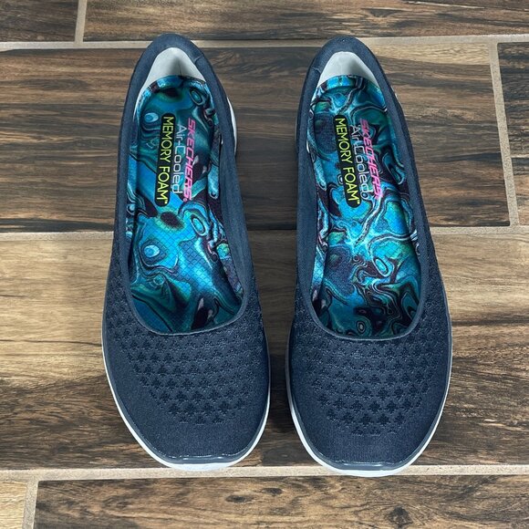 Skechers Microburst One Up Womens Size 8.5 Shoes Charcoal Comfort Slip On - Picture 11 of 12